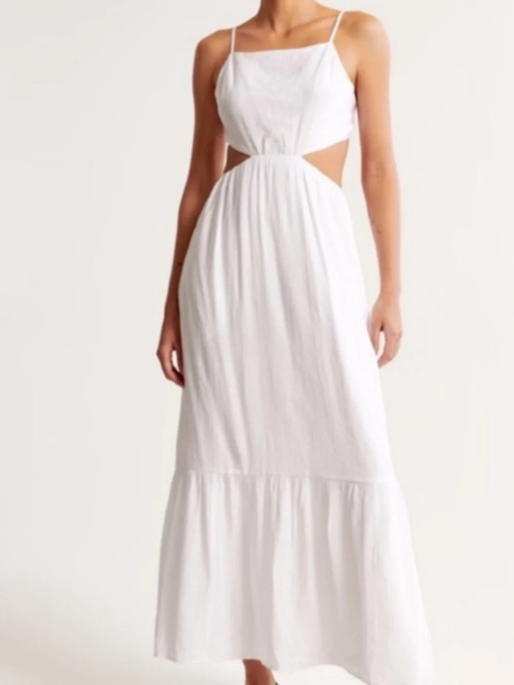 Abercrombie Crinkle Textured Cut Out Maxi Dress